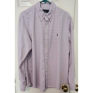 Ralph Lauren Check Oxford Shirt Button Down Long Sleeve Men's Size XL